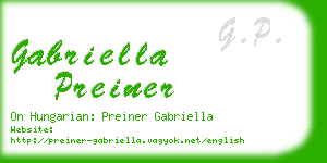 gabriella preiner business card